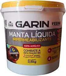 Manta Líquida Cinza Impermeabilizante p/Lajes, Paredes e Telhados Garin Vedac 3,6 Kg