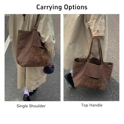 Bolso Tote Leopardo Oversize para Mujer miniatura 5