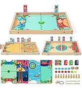 QZMTOY Large Fast Sling Puck Game Air Hocky Table Game Bowling Games -10 in 1 Family Games for Bo...