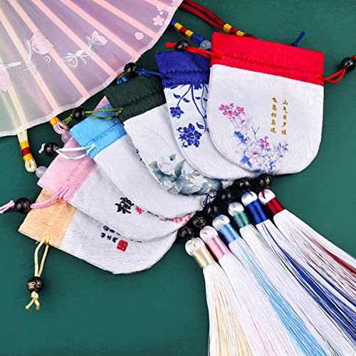 6 bolsas sachet chinas de brocado con cierre de cordón miniatura 6
