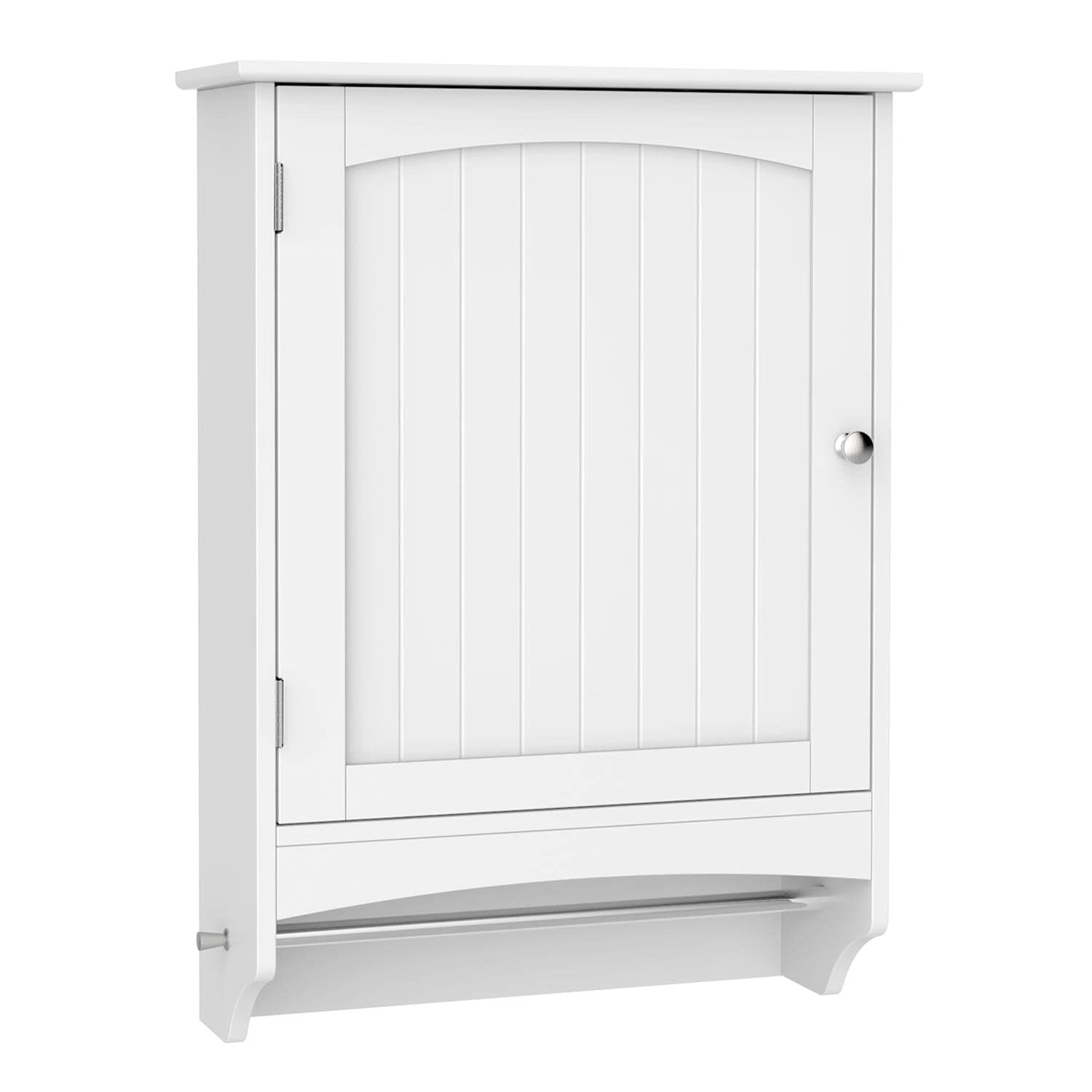 Buy Yaheetech Wall Mounted Bathroom Storage Cabinet Single Door Wooden ...