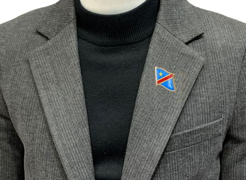 Image of vmcoatdu Country Flag Backs Locking Pin Keepers Locking Clasp Pin Badge International Travel Brooch Metal Alloy Souvenir Pin 0.75x0.7 Inch Small Pin