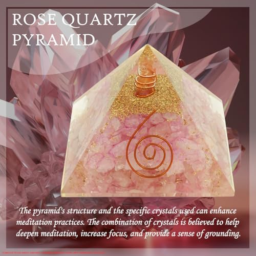 Image of Rose Quartz Pyramid | 2-Inch | Natural Rose Quartz Crystal Pyramid for Love, Emotional Healing, and Harmony | Perfect for Meditation and Gifting |
