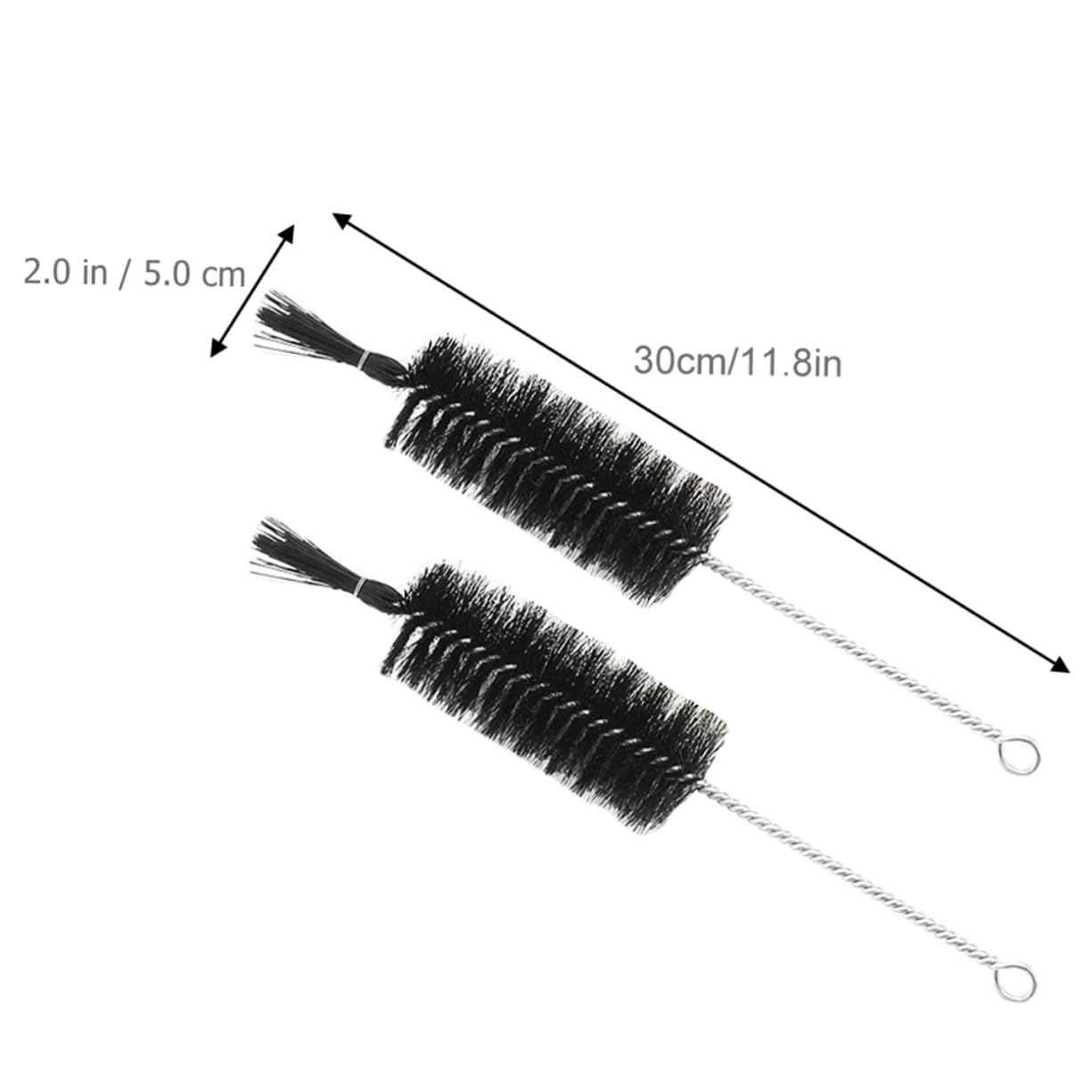 NAMOARLY 2pcs Beaker Brush Bottle Brush Test Tube Brush Straw Cleaner Water Test Tube Cleaning Brush Bottle Supply Household Cleaning Brush Bottle Accessory Black Nylon