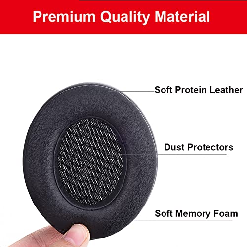 Alitutumao Studio 2.0 Memory Foam Ear Pads Protein Leather Replacement Earpads Ear Cushion Ear Cups Compatible with Beats Studio 2.0 Wired Studio 2.0 Wireless Sutdio 3.0 Over-Ear Headphones (Black) miniatura 6