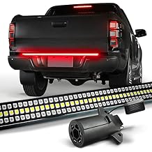 OPT7 60" Redline Triple Row LED Tailgate Light Bar w/Sequential Red Turn Signal with 7 Way to 4 Pin Adapter