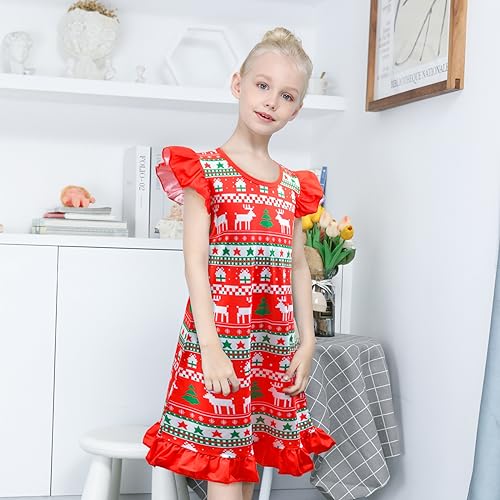 Image of Sylfairy Girls Nightgowns, Unicorn Nightgown Princess Pajama Dresses for Girls Sleepwear Nightie