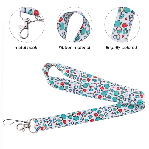 4 Stück Handy-Lanyard, Krankenschwesterzubehör, Krankenschwester-Lanyard, Anhängerzubehör, Krankenschwester-Schlüsselanhänger, Handy-Lanyard