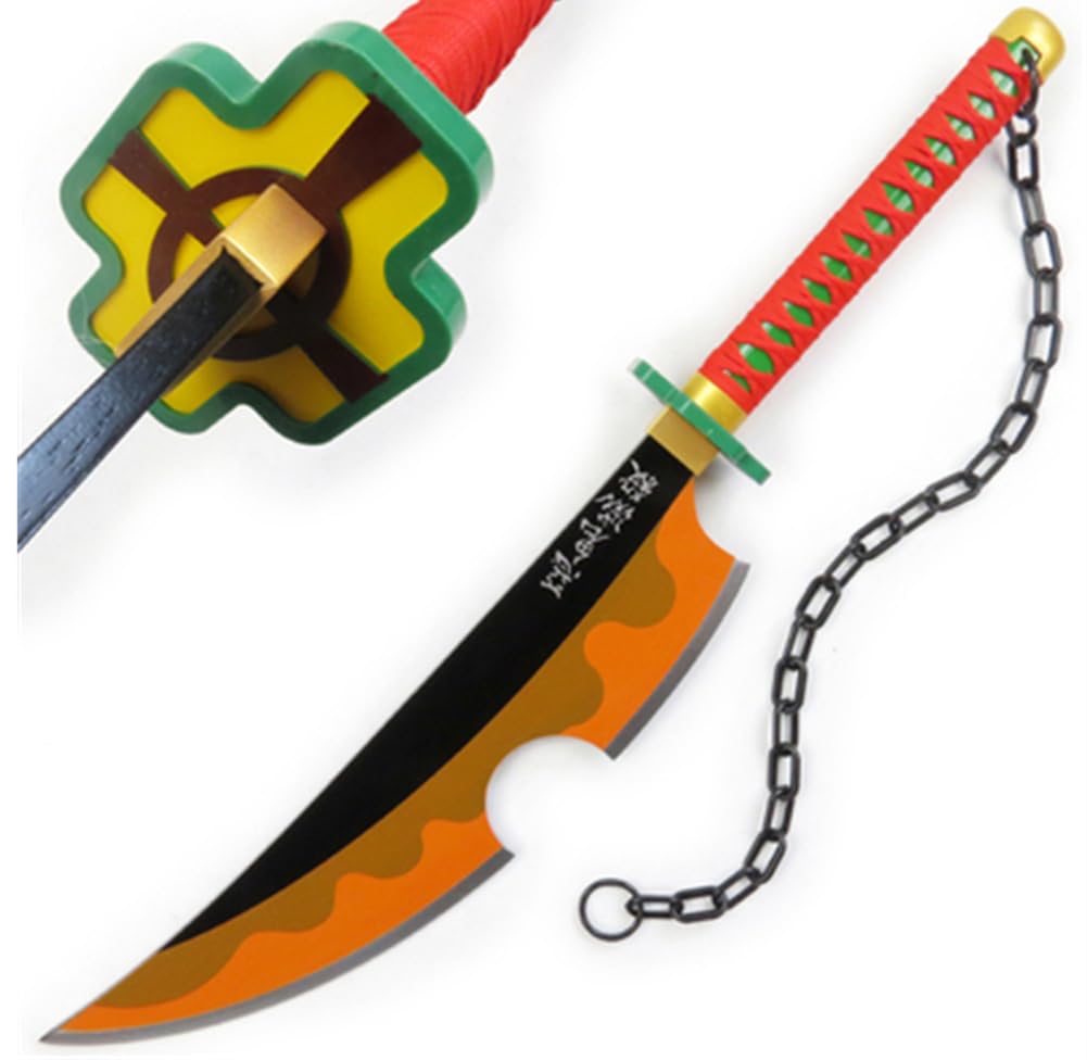 宇髄天元 二刀流武器 チェーン付き　コスプレセット 宇髄天元 二刀流武器 チェーン付き コスプレセット Amazon.co.jp