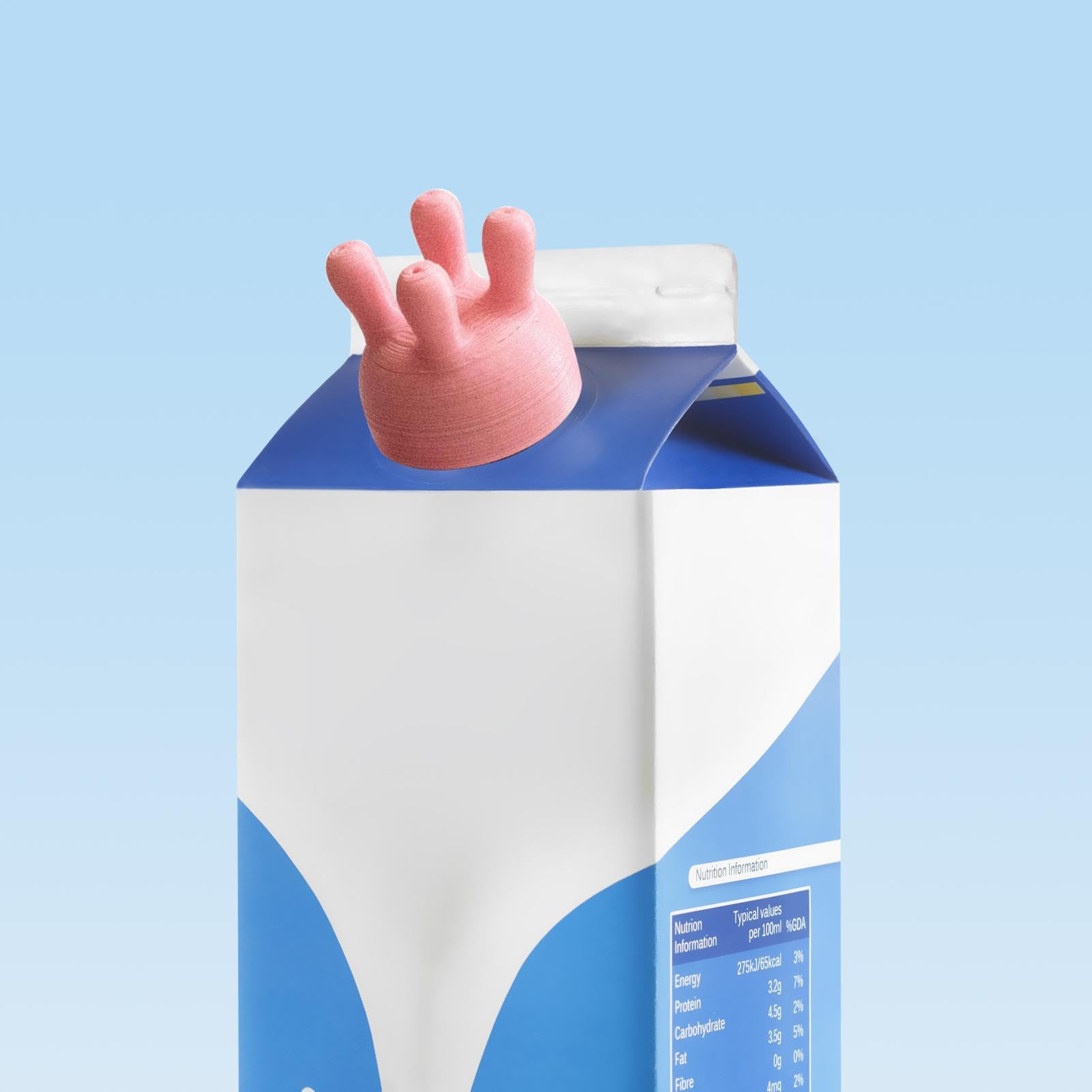 Cow Udder Bouchon de lait de vache en forme de mamelon de vache Bec verseur pour bouteille de lait de vache, bec verseur de lait emballé, outil de réfrigérateur, couvercle en carton de lait
