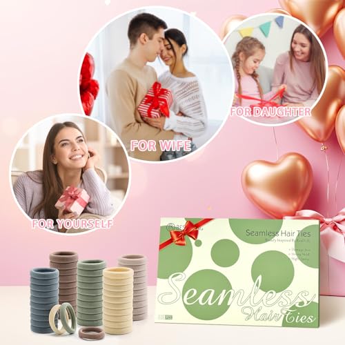 Image of Bessrung 100PCS Light Color Seamless Elastic Hair Ties No Damage for Women | Soft Stretch Hair Elastics, Snag-Free Hair Bands for Thick Thin Hair, Strong All-Day Hold, Hair Accessories for Everyday Use