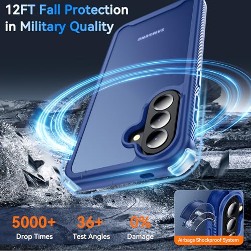 Coque Samsung A57 5G antichoc bleu mat protection intégrale 360