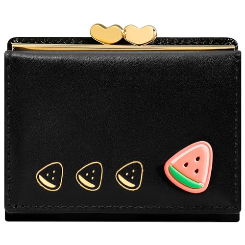 BIAOTIE Wallet for Women Small Leather RFID Blocking Credit Card Holder Trifold Wallet Cute Cash Purse for Ladies, Girls, Female