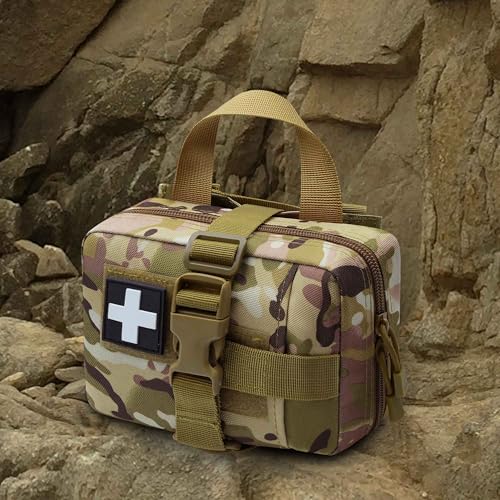 VIIDOO- Molle Medical Pouch Rip Away, bolsa tática para kit de primeiros socorros vazia, bolsa Molle