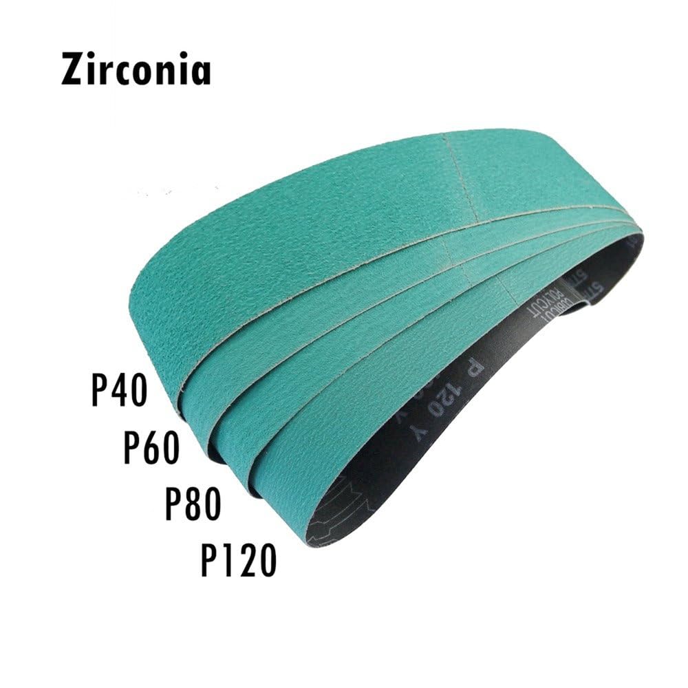 1 sztuka 1220 * 50/75/100/150mm Pas ścierny cyrkonowy P40 P60 P80 P120 Do szlifowania i polerowania mebli drewnianych ze stali nierdzewnej, P120, 1220 * 100 mm