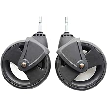 1pair Pushchair Wheel Compatible with DOONA 4 in 1 Carseat Stroller Front Or Rear Well Compatible Doon and Foofoo Buggy AccessoriesFront