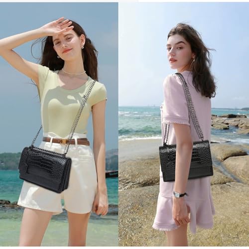 MYHOZEE Crossbody Bags for Women Snake Print Leather Cross Body Chian Purse Trendy Ladies Clutch Satchel3