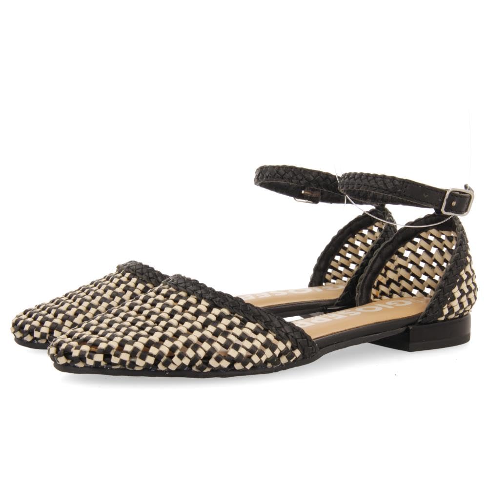 GIOSEPPO Konispol, Women's Ballet Flat, Black/White, 4 UK