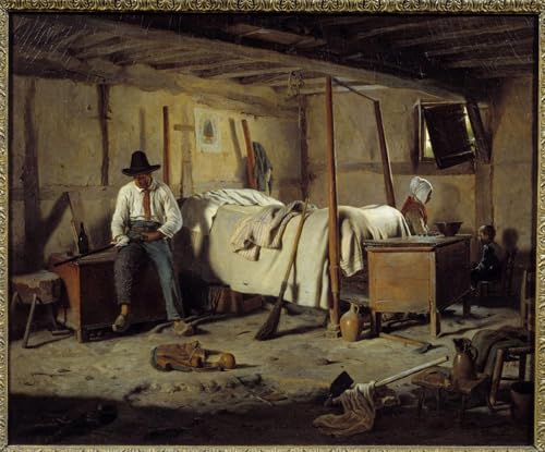 Tableau Jean Alphonse Roehn le Braconnier impression sur toile pour décoration 60x90cm