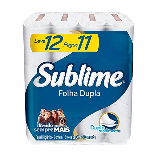 Sublime Papel Higiênico Folha Dupla 12 Rolos