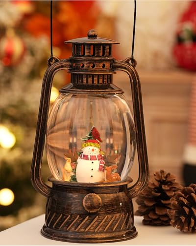 image for EDDORUNNING Christmas Decorations Indoor-Musical Snow Globe with 6H Ti