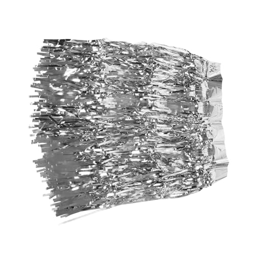 PRETYZOOM Tinsel Table Skirt Ruffled Design Foil Fringe Table Cover for Wedding Party Decorations