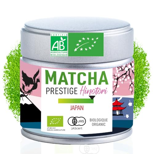 ORIGEENS TÉ MATCHA CEREMONIAL ECOLÓGICO PRESTIGE HINOTORI - Té Matcha Bio Japonés - Usucha/Koicha/Matcha Latte - Caja 30gr - Matcha Tea