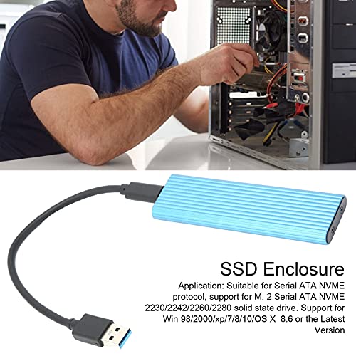 Carcasa externa aluminio USB 3.1 para SSD M.2 NVME miniatura 3