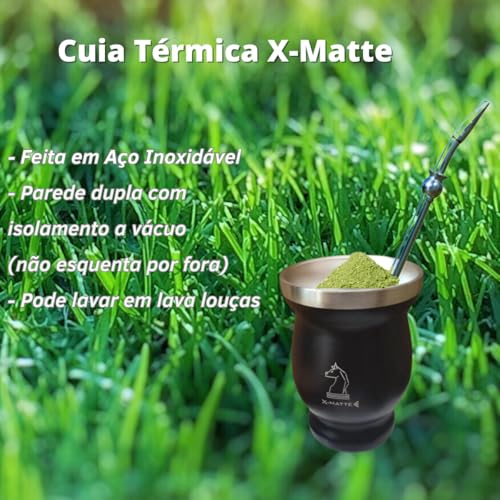 Cuia Térmica Tradicional Mate Chimarrão Tererê De Aço Inox Copo Erva X-MATTE