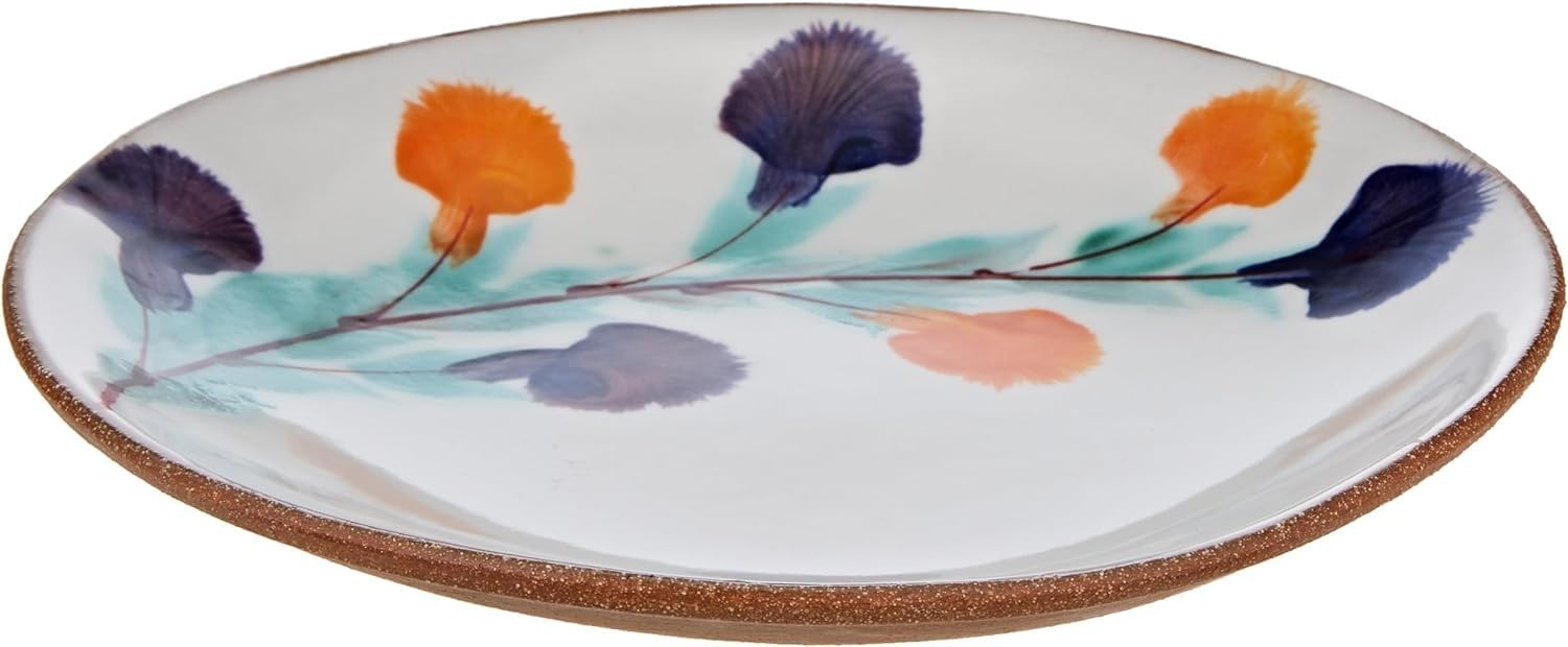 GAIABlossom Pottery Tableware Collection Cloves Deep Plate, Large, 24 cm Diameter, Multicolour