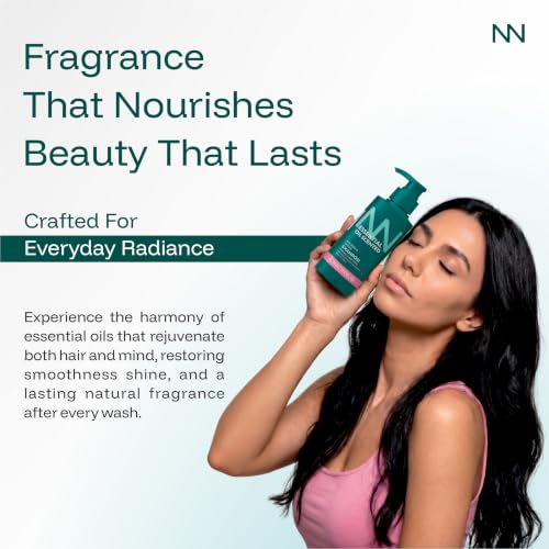 Image of Cincinnus Nourish & Repair Shampoo with Damascus Rose & Rosemary, Tea Tree, Olive Oil | Strengthens & Repairs Hair | Hyaluronic Acid, Vitamin B5 | Daily Use for Dry, Damaged Hair (300ml)