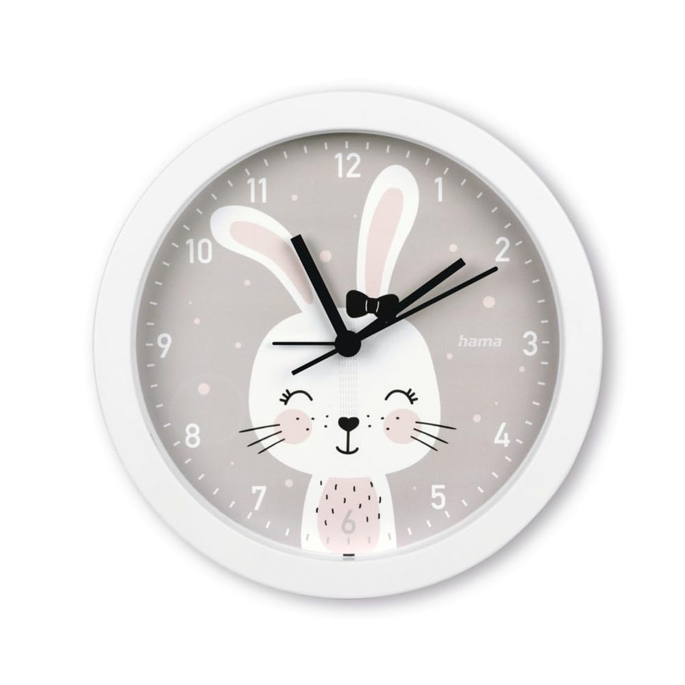 Hama "Maui Children's Clock, No Ticking, Desk Clock with Alarm Function,