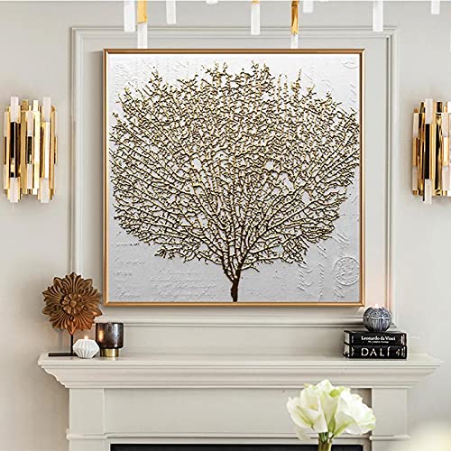 Cuadro de árbol de la vida para decorar tu salón con arte en lienzo minimalista moderno