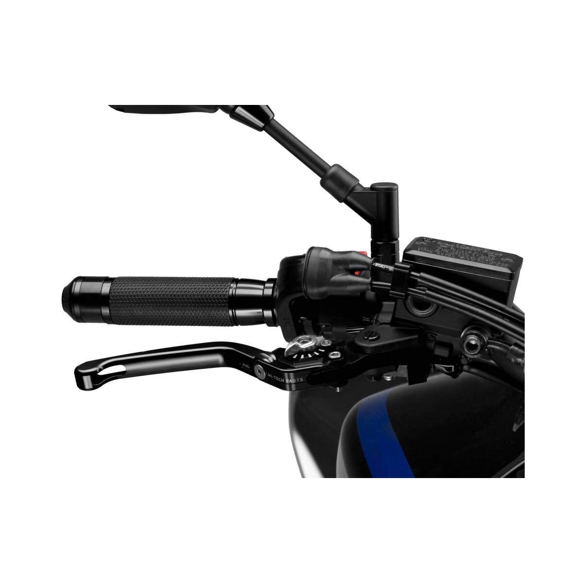 Puig 110NP Foldable Brake Lever with Silver Selector, Black
