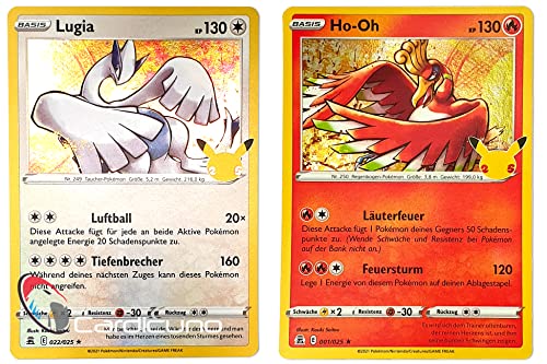 Cardicuno Lugia & Ho-Oh Set 22/25 1/25 Celebrations Pokémon Promo Sammelkarten Cover