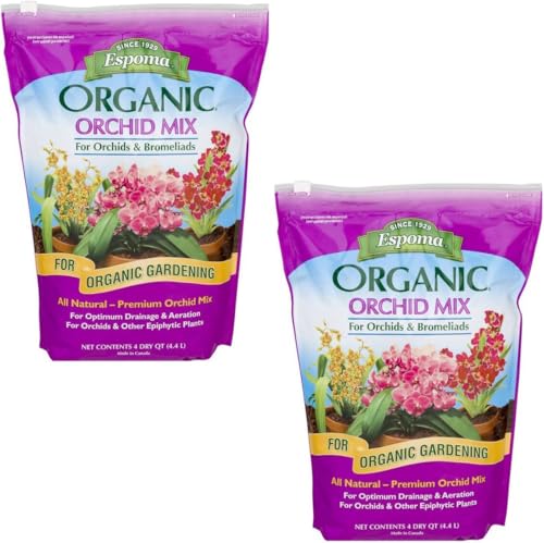 Espoma OR4 Organic Orchid Mix Potting Soil, 4-Quart (2)