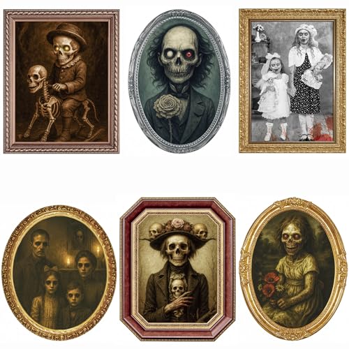 Halloween Decorations Indoor Scary Wall Decor, 6Pack 3D Changing ...