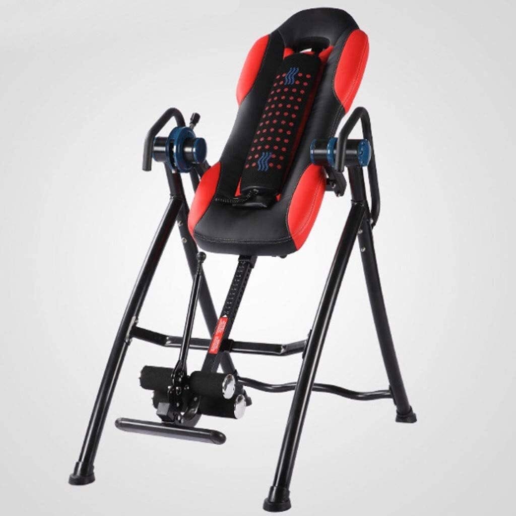 FQCD Deluxe Inversion Table with Adjustable Head Pillow & Lumbar Support Pad Yoga Inversion Chair, Home Exercise/Fitness Equipment Yoga Inversion Chair, Yoga Inversion Bench Idea for Workout, Fitness