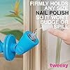 tweexy Hinge Untippable Nail Polish Bottle Holder | Anti-Spill Nail Polish Holder Stand, Tilted, IntelliStick Airlock Suction | Fingernail Painting, Nail Art Tools | Nail Polish Accessories (Beach Glass) #5