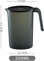 Vista 20 de renvena Design - Jarra de plástico de 2 litros con tapa y boquilla ventilada para bebidas heladas y calientes, en interiores y exteriores