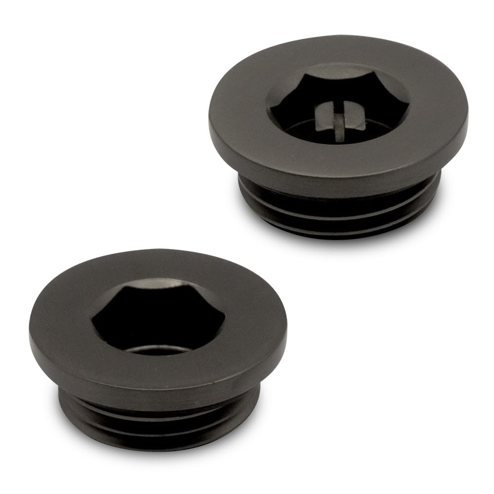 Valve Kings Brushed Gunmetal Bleed Valve & Blanking Plug Set For Radiators & Towel Rails ½" Bsp