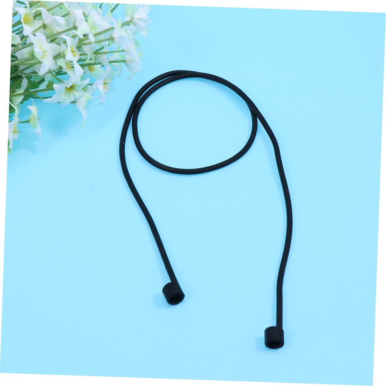NUOBESTY Protection Anti-Perte pour Écouteurs sans Fil Silicone Housse De Protection Légère Et Flexible Compatible Casque Accessoire Sangle Noire