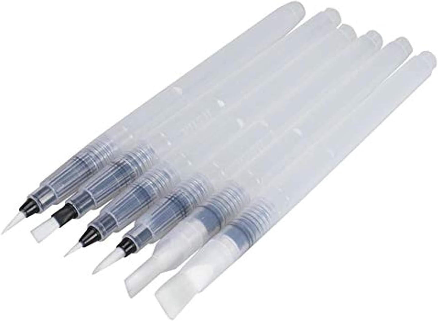 6 Pcs Refillable Pilot Paint Brush Water Color Brush Pencil Ink Pen Soft Watercolor Brushes for Drawing Painting Art Supplies