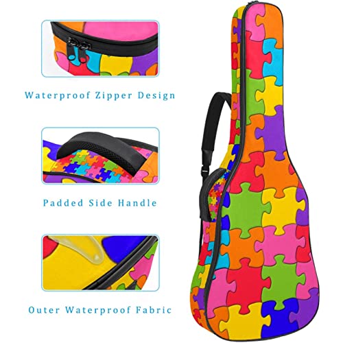 Étui de protection rembourré pour guitare acoustique et classique Motif lune et étoiles Bleu marine, Multicolore 07, 42… - Les Beatles, Paul McCartney, John Lennon, RIngo Starr, George Harrison Étui de protection rembourré pour guitare acoustique et classique Motif lune et étoiles Bleu marine, Multicolore 07, 42… – Image 5