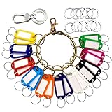 Key Tags, 20 Key Label Tags with Ring, 10 Key Chain Rings, 1 Key Clip, 1 Janitor Key Ring, Suitable for Company, Home Key Management.