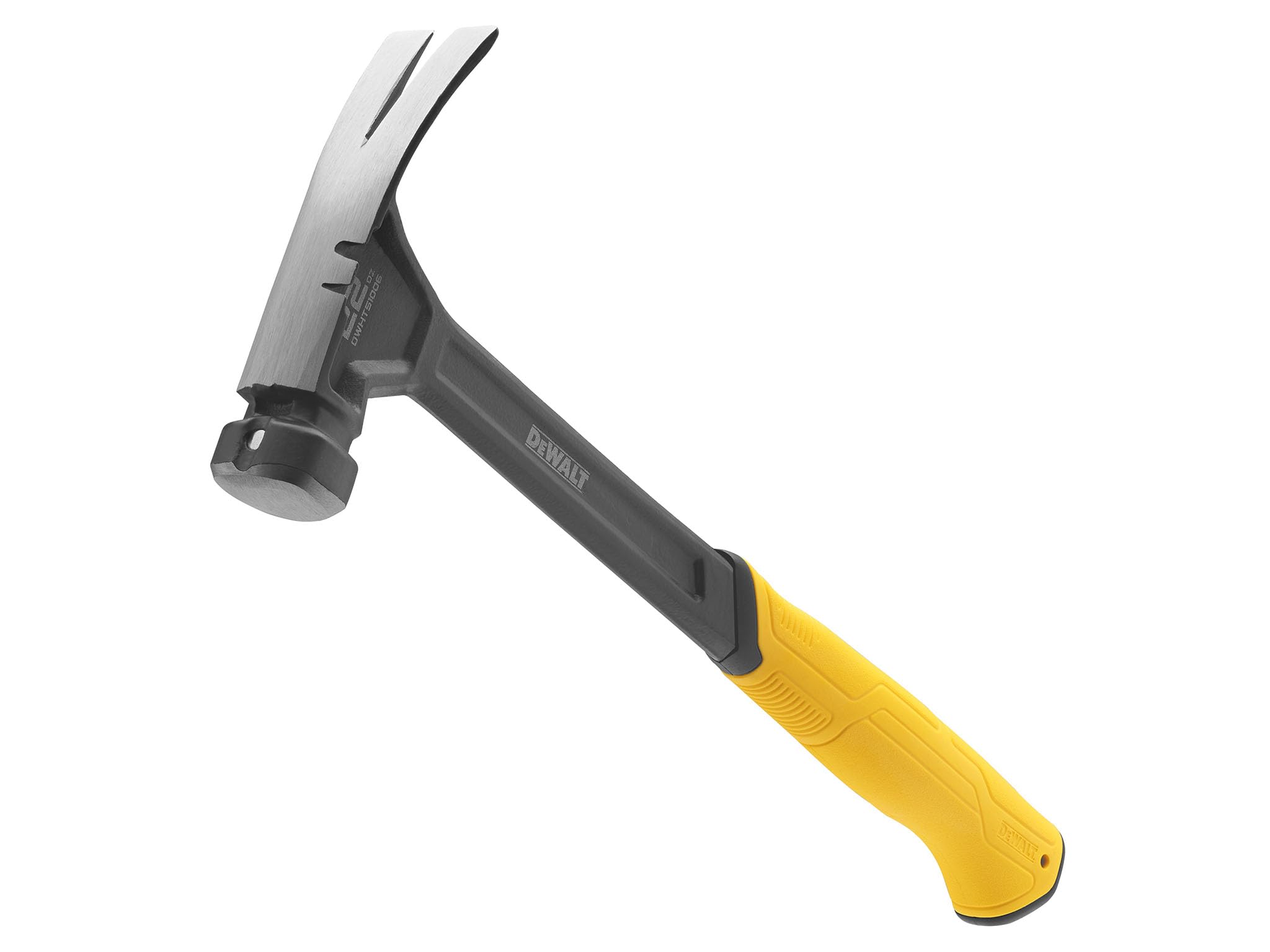 Dewalt Martello a testa liscia da 624 g, struttura in acciaio monopezzo e manico in acciaio spesso trattato termicamente per una lunga durata in cantiere.