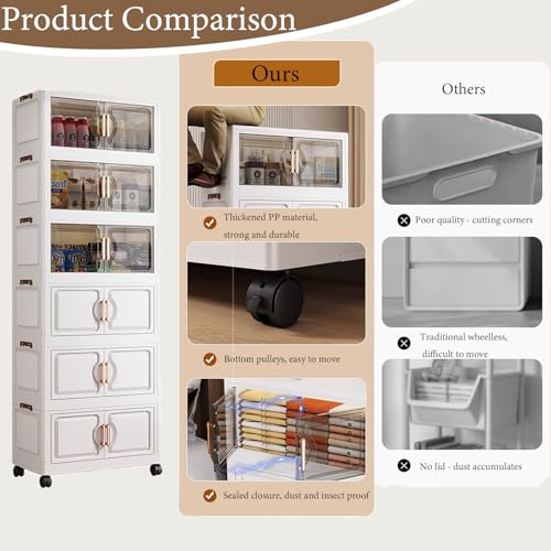 Contenedor transparente plegable de gran capacidad con tapa para ropa de invierno 8
