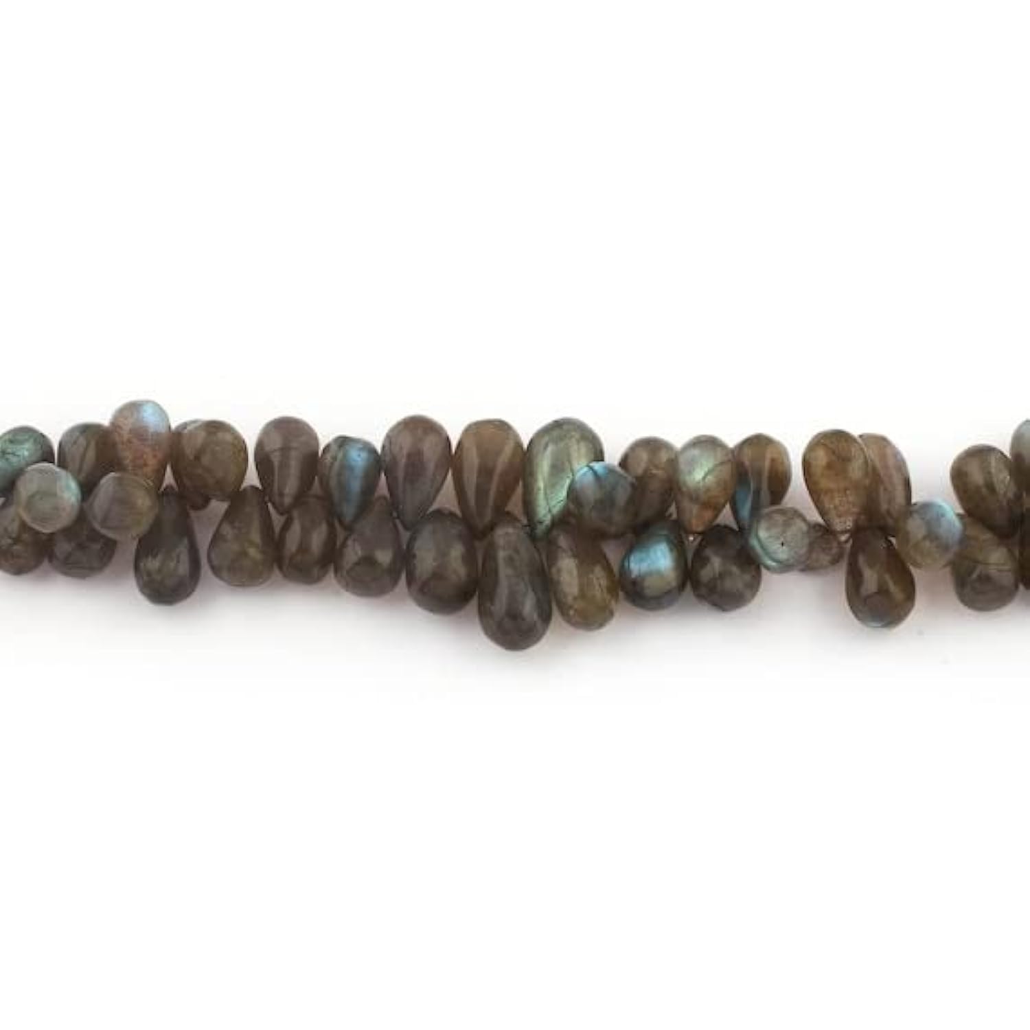 Labradorite briolette fil de pierre naturelle en goutte pour création de bijoux