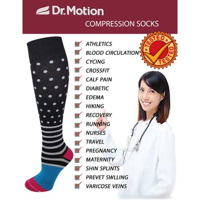 Image of Women's Compression Socks Therapeutic Graduated (Pack of 6 Pairs)