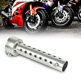Rura tłumika wydechu, uniwersalna rura wydechowa motocykla DB Killer Tłumik Tłumik Baffle Wkład srebrny (42 mm)